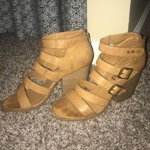 Strappy Brown Heels